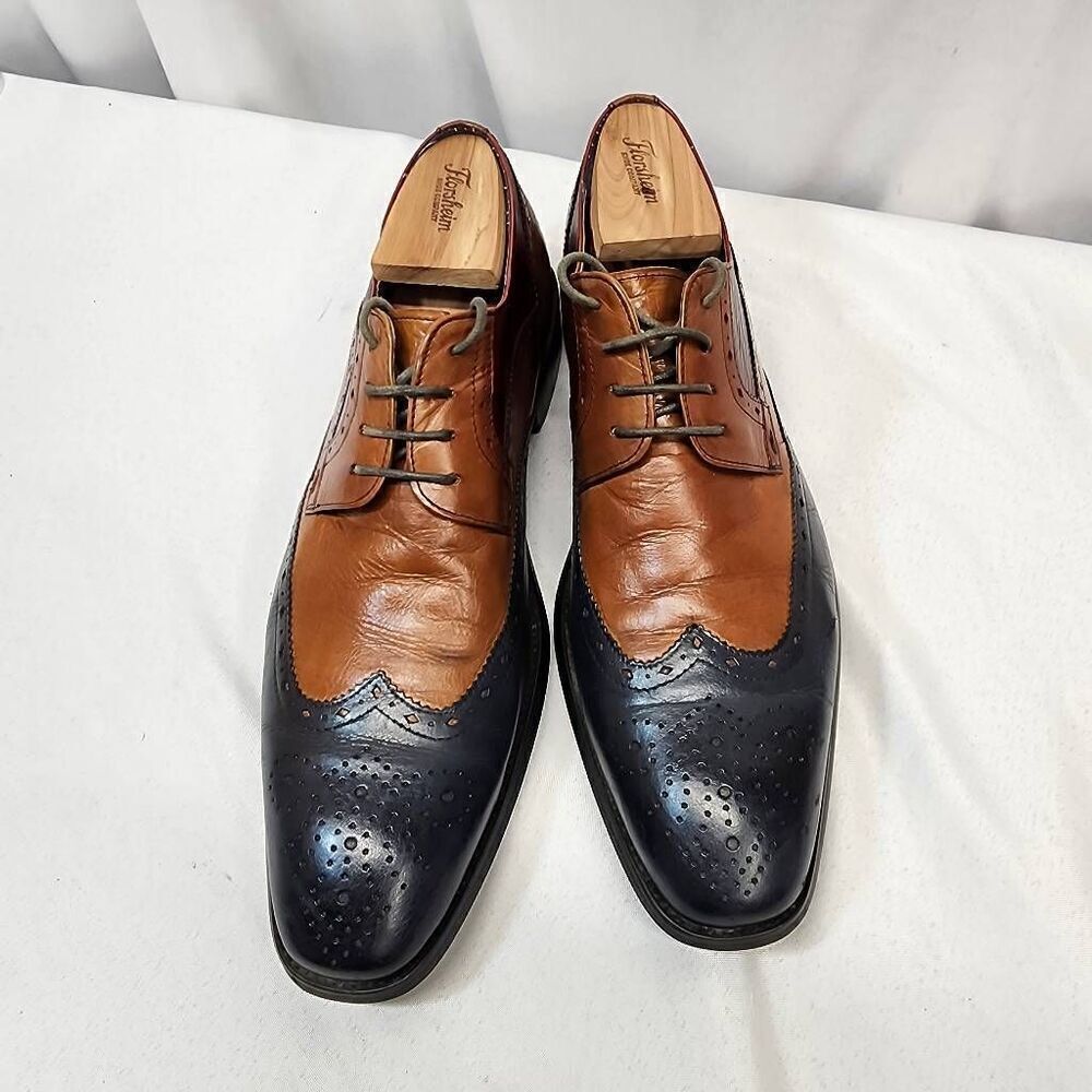 Steve Madden Men's 9 Multi Color Oxford Dress Shoes Lace-Up Leather Workwear - Picture 5 of 11